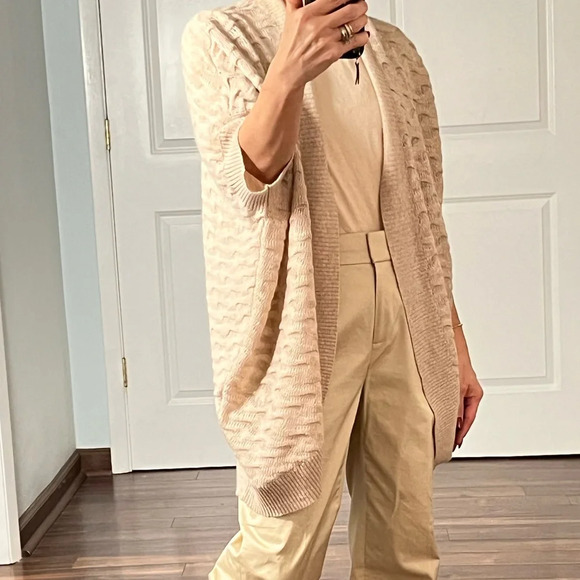 Lord& Taylor 100% cashmere open cocoon cardigan size M - Picture 2 of 12